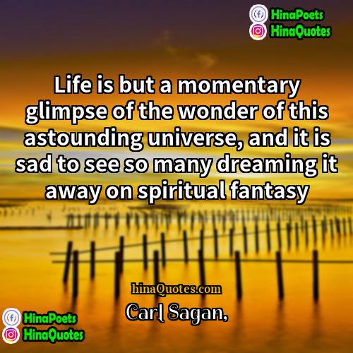 Carl Sagan Quotes | Life is but a momentary glimpse of